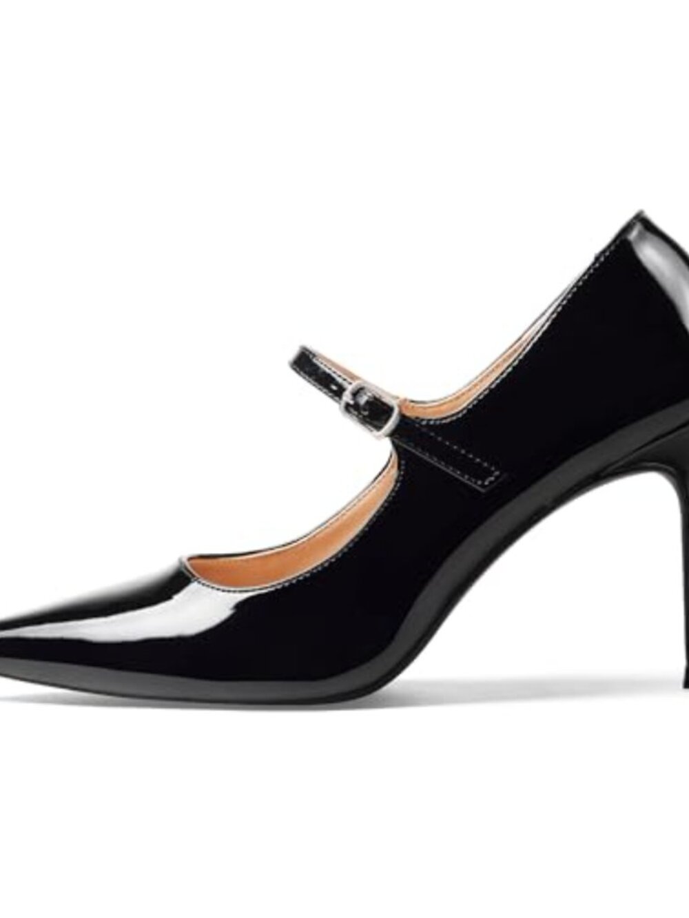 Women Mary Jane Pumps Pointed Toe Stiletto Heels with Strap
